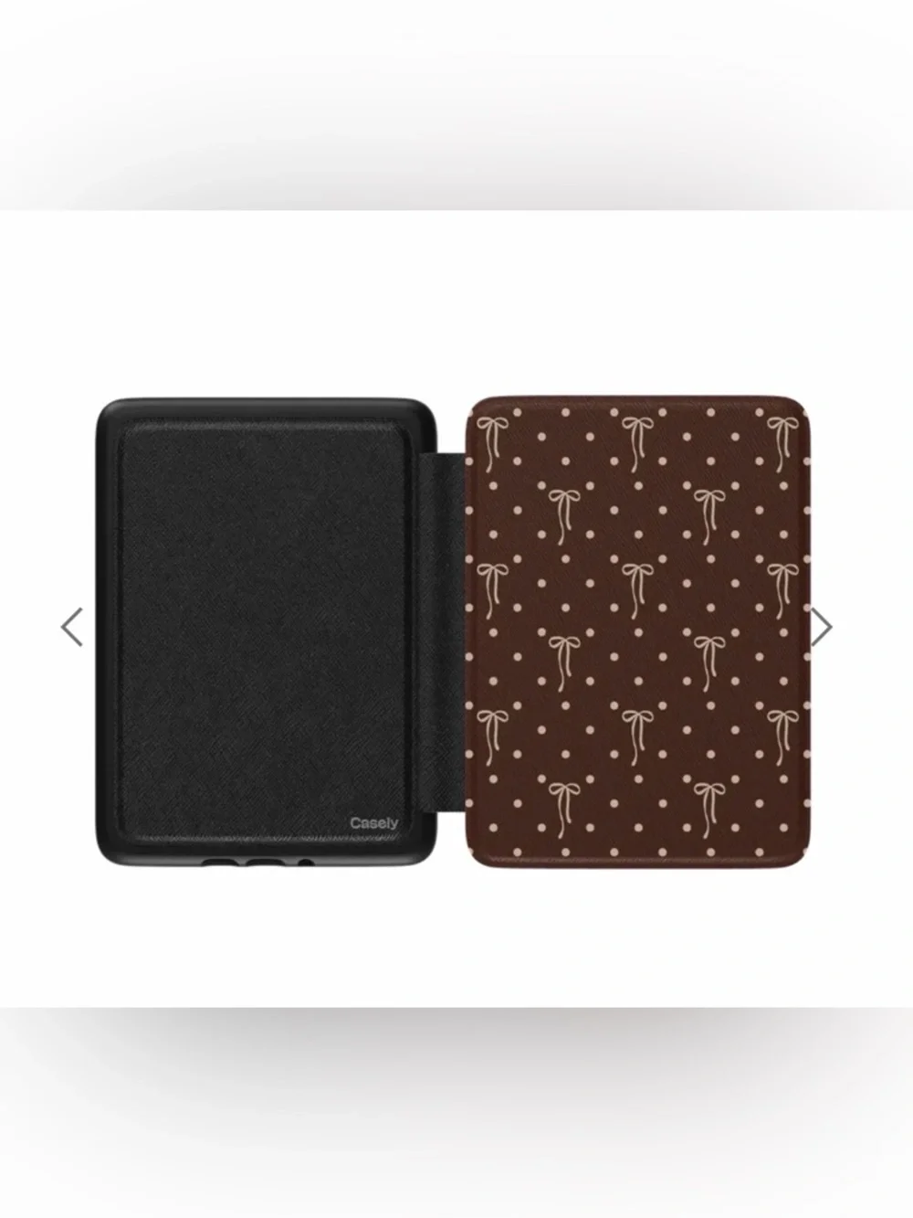 Teddy Bows Brown Polka Dot Kindle Case & Magnetic Bow Grip